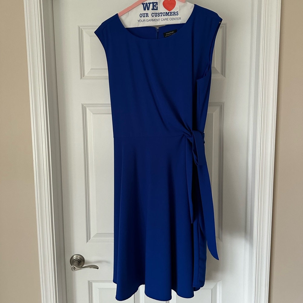 Lapis blue Tahari dress.  Size 14W.